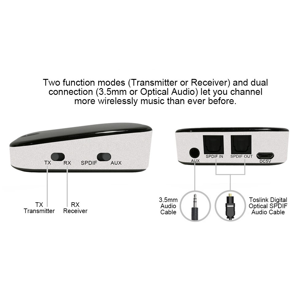 Thiết bị Thu phát 2 đầu Bluetooth Receiver - Transmiter BTI 029 - Hỗ trợ Optical ...