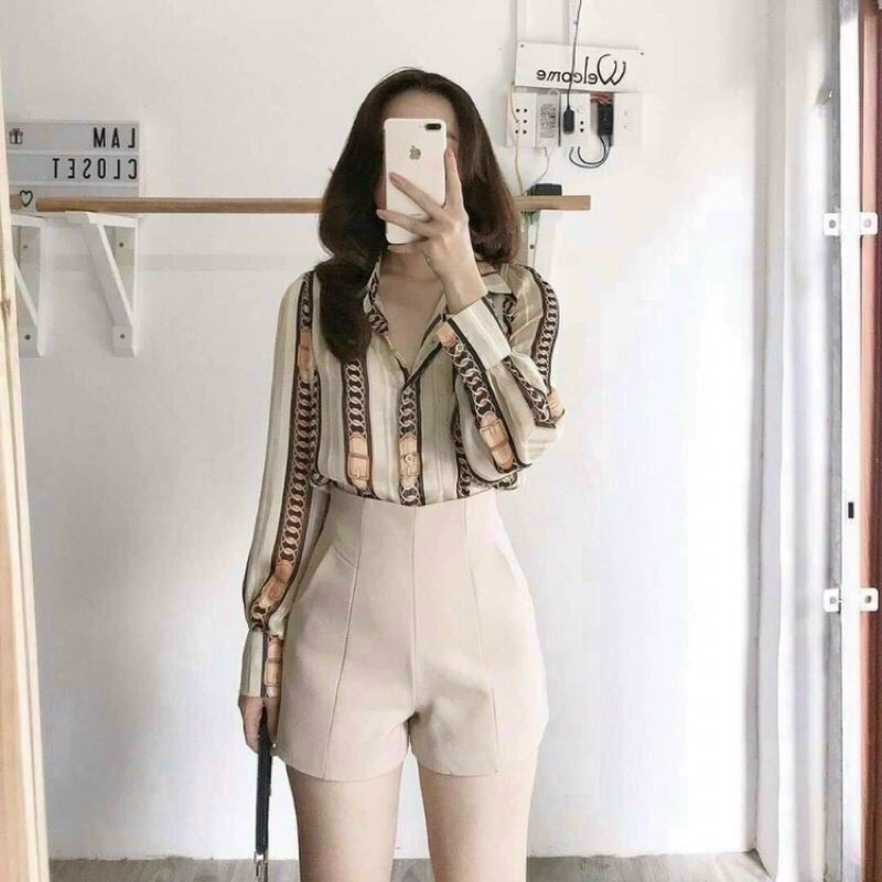 Quần Short vải cạp cao siêu tôn dáng