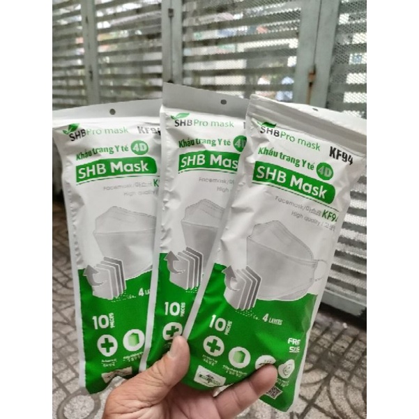 khẩu trang KF94  SHB  màu đen, gói 10 chiếc