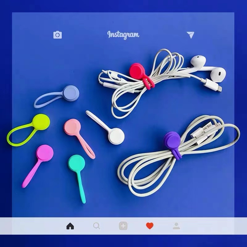 Phụ kiện quấn dây cáp/ tai nghe bằng silicone từ tính