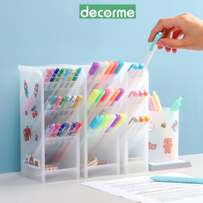Kệ đựng bút DecorMe ống đựng bút đa năng tiện lợi đựng bút viết decor bàn học dụng cụ văn phòng phẩm ống cắm bút