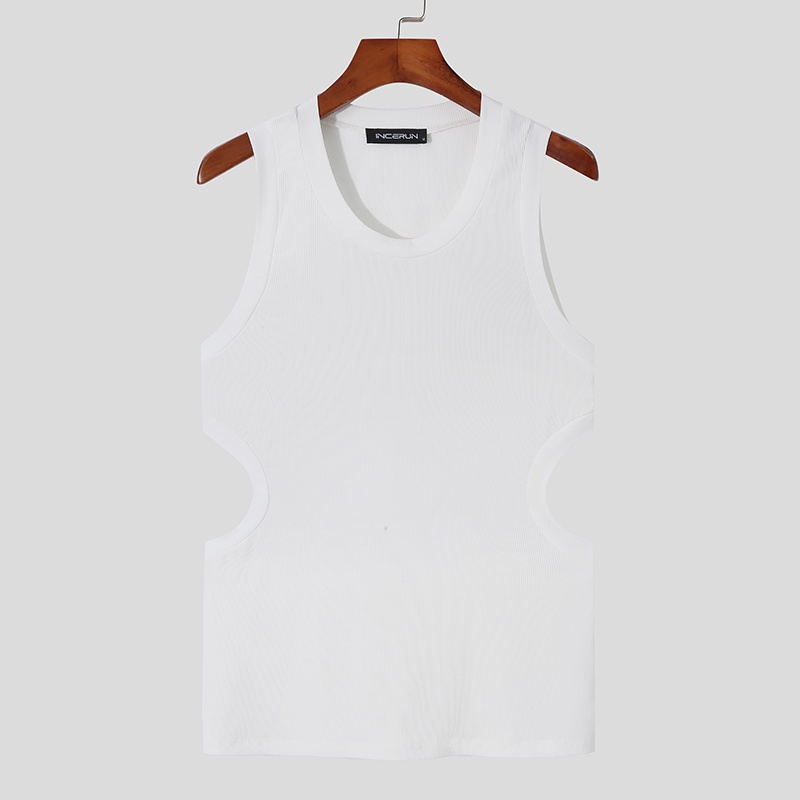 Áo Ba Lỗ Dệt Kim Màu Sắc Đơn Giản Size S-5XL Cho Nam