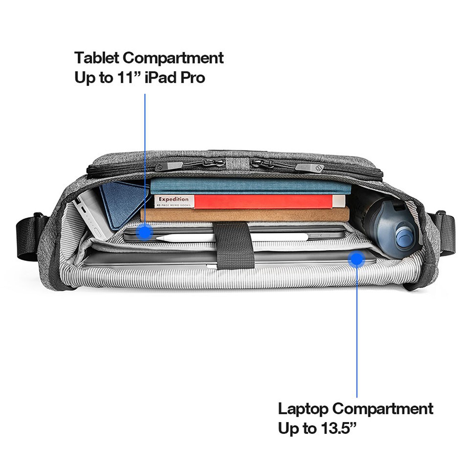 Túi Tomtoc Crossbody Messenger Multi-functio Waterproof cho Ultrabook 13.5 - HÀNG CHÍNH HÃNG