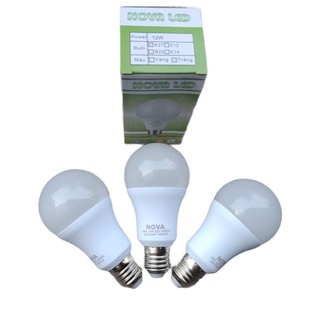 Bóng đèn led búp tròn led bulb đui e27 a60 12w nova led đủ công suất