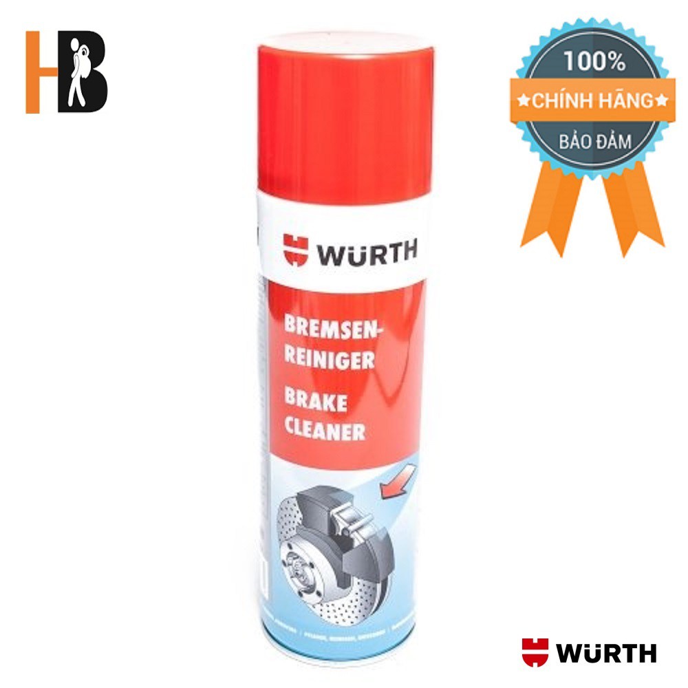 Tẩy Rửa Dầu Mỡ Wurth Brake Cleaner 500ml | HIBUCENTER