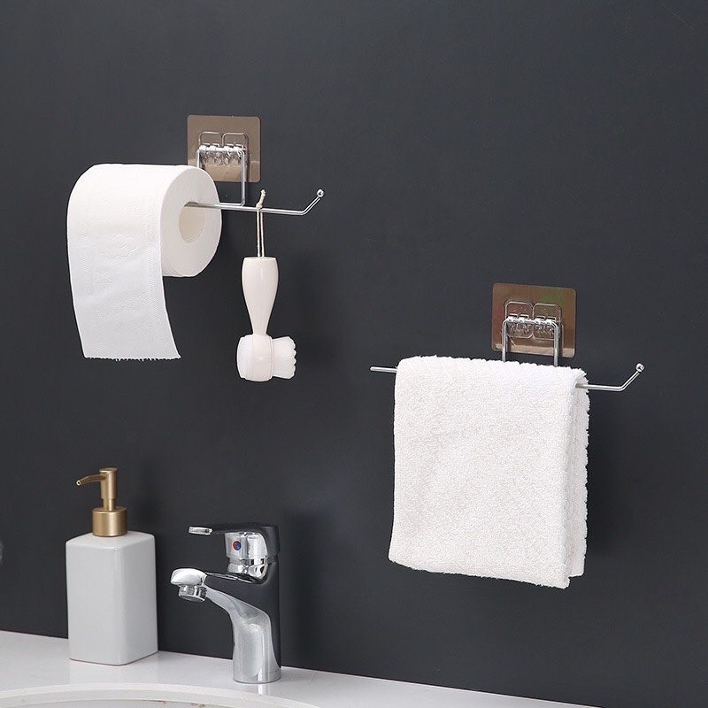 Móc Dán Tường Treo Cuộn Giấy Nhà Bếp, Giấy Vệ Sinh, Treo Khăn