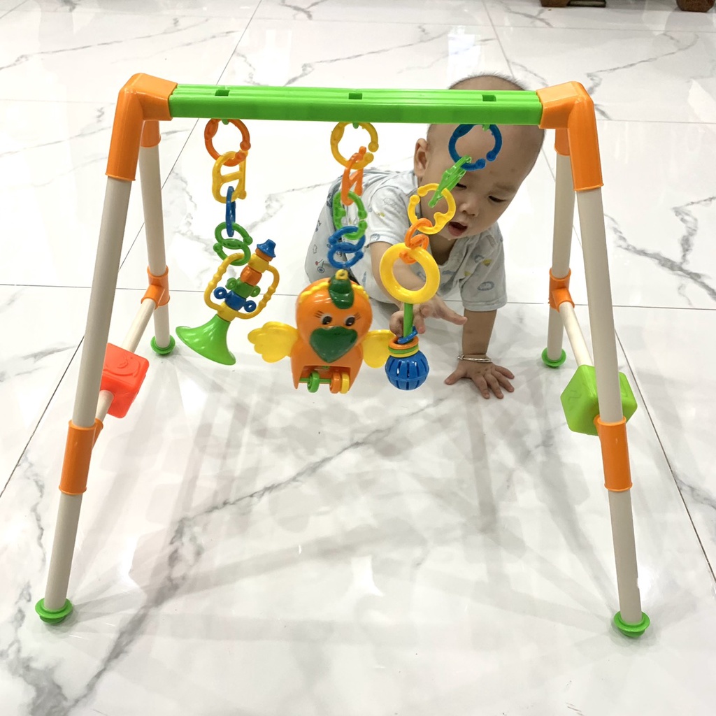 Kệ chữ A cho bé, Đồ chơi kệ vẹt cho bé có nhạc , kèn thổi , lúc lắc