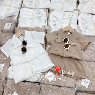 Bộ đũi cổ vest bé trai