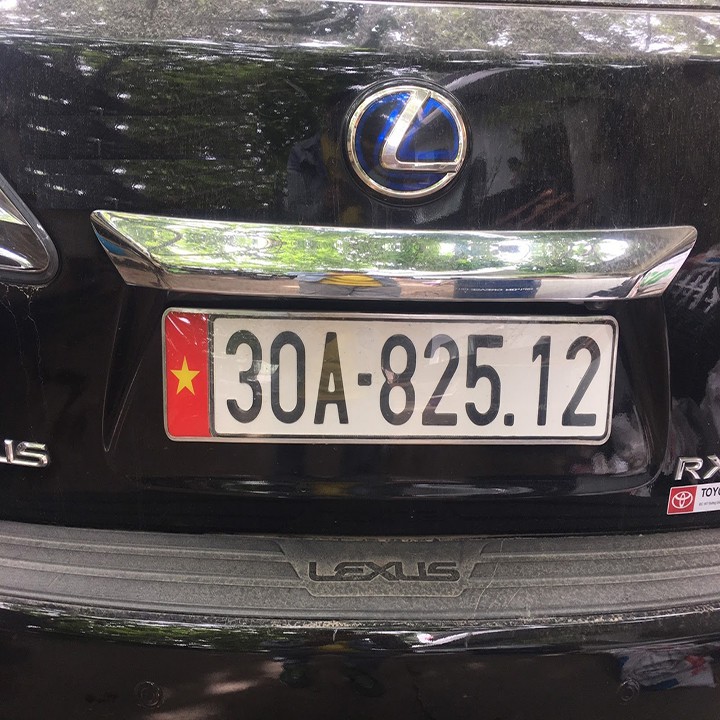 KHUNG BIỂN SỐ DÀI SUNHA CỦA XE Ô TÔ BẰNG INOX CÓ CỜ VIỆT NAM TOPHA8039