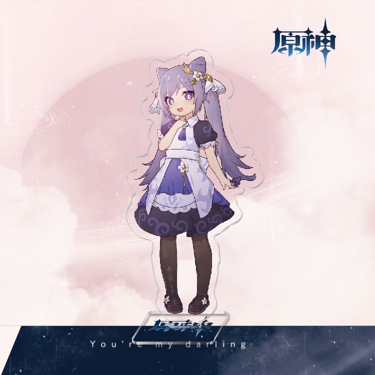 Mô hình Standee nhân vật Genshin Impact trong trang phục hầu gái