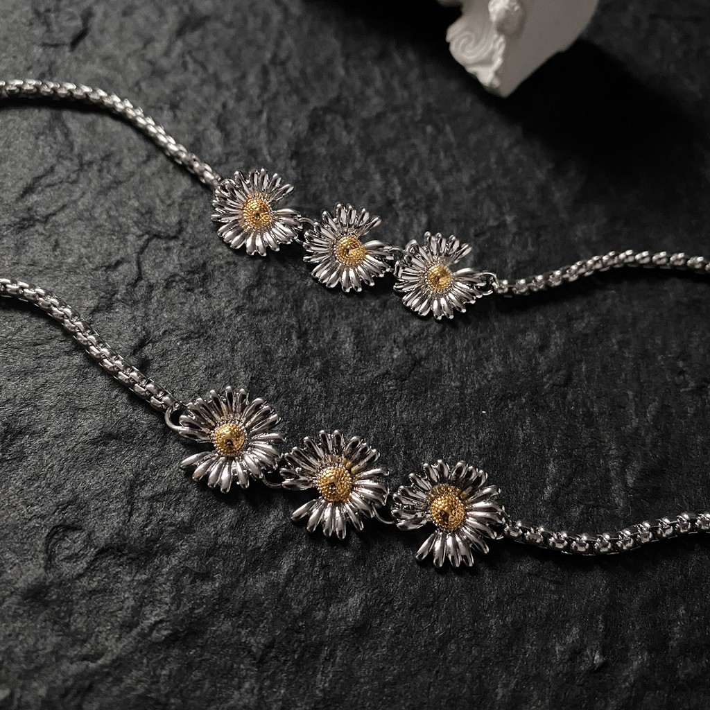 Vòng Đeo Tay Họa Tiết Hoa Cúc Nhỏ Phong Cách Hip Hop Hipster 22427