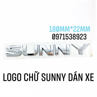 logo chữ nổi NISSAN SUNNY dán thân xe.
