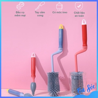 Bộ dụng cụ cọ bình sữa Silicon cao cấp 2 món