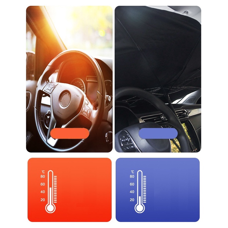 Dù Che Nắng Kính Lái Ô Tô  Ô Che Kính Lái Ô Tô Cao Cấp - Chông Nắng, Tia Tử Ngoại Ăn Mòn Xe