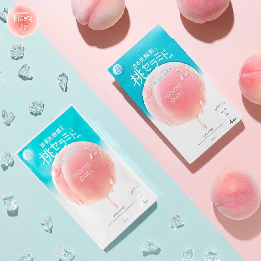 Hộp 4 miếng Mặt Nạ Giấy Momopuri Jelly Mask 22mlx4