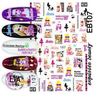 Decal Dán Móng Tay 3D Nail Sticker Hoạ Tiết Hoạt Hình Búp Bê Barbie Fashion EB107