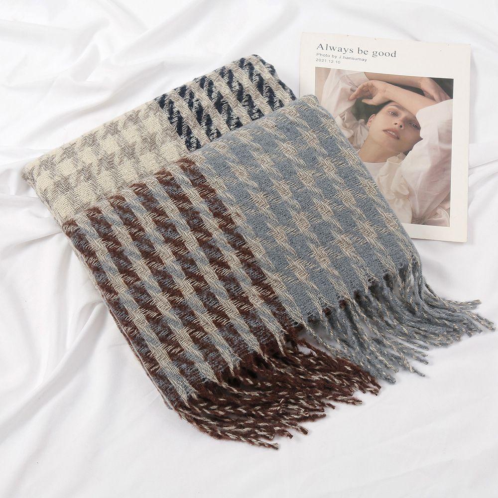 Norman Khăn Choàng Cổ Mùa Thu Đông Bằng Vải Cashmere Kẻ Sọc Caro Thanh Lịch Cho Nam Và Nữ