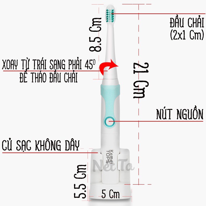 Bàn Chải Đánh Răng Điện Kemei KM-907