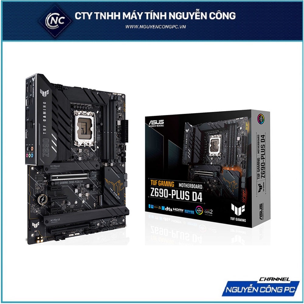 Mainboard ASUS TUF GAMING Z690PLUS D4 (Intel Z690, Socket 1700, ATX, 4 khe RAM DDR4)