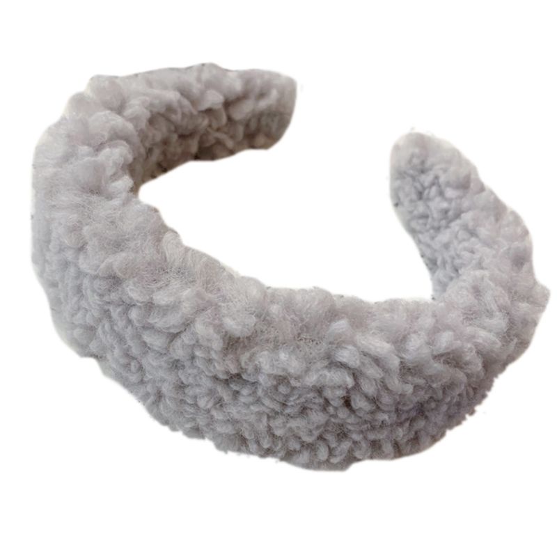 Băng Đô Cài Tóc Vải Lông Dày Dặn Màu Sắc Kẹo Ngọt Thời Trang Mùa Đông