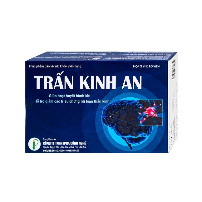 Viên uống Trấn Kinh An -Giúp giảm triệu chứng rối loạn thần kinh, Rối loạn tiền đình, Đau đầu, Mất ngủ, Say tàu xe - 30V