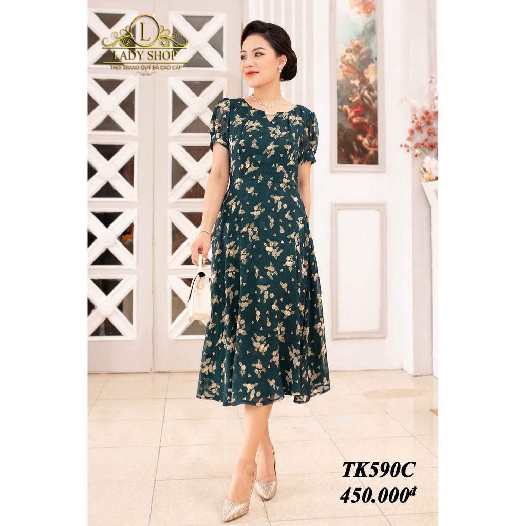Đầm trung niên váy thiết kế thời trang cao cấp Ladyshop TK590 | BigBuy360 - bigbuy360.vn