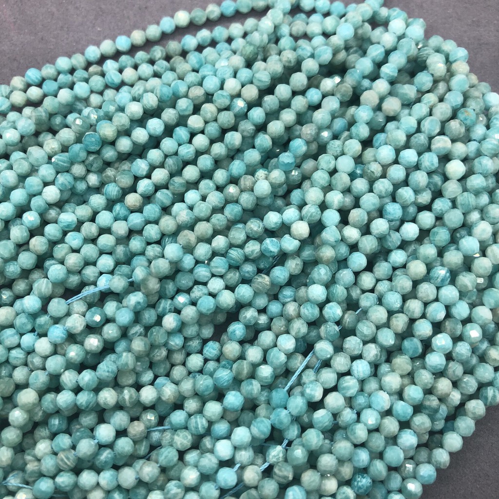 Chuỗi hạt Amazonite 2/3/4mm tự nhiên lấp lánh DIY