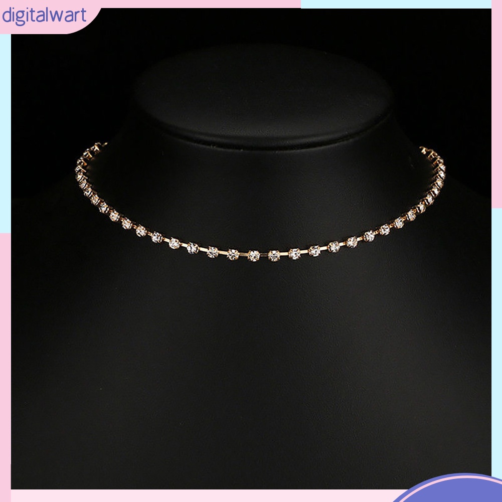 Vòng cổ choker đính đá quý nhân tạo lấp lánh sang trọng thời trang dành cho nữ