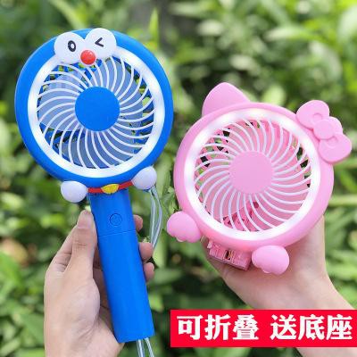 quạt sạc Kitty cầm tay có đèn 3 chế độ cực đẹp