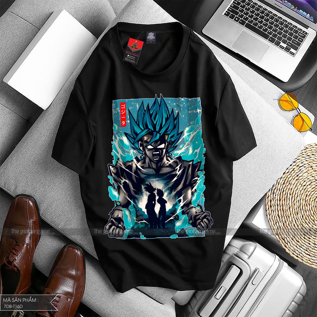 Áo dragon ball Goku nam nữ Áo phông Goku dragon ball  trắng đen form rộng unisex cotton co giãn thoáng mát T16