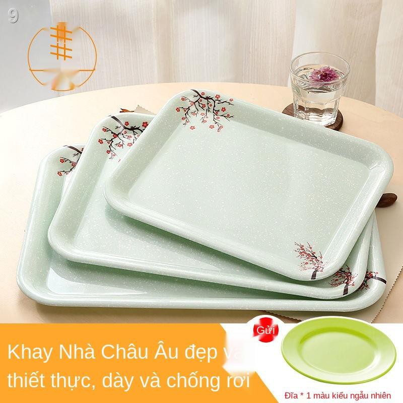 Khay cơm hình chữ nhật Jane Nước Tách trà Đĩa Bắc Âu Melamine Bộ đồ ăn nhựa Sáng tạo cốcP