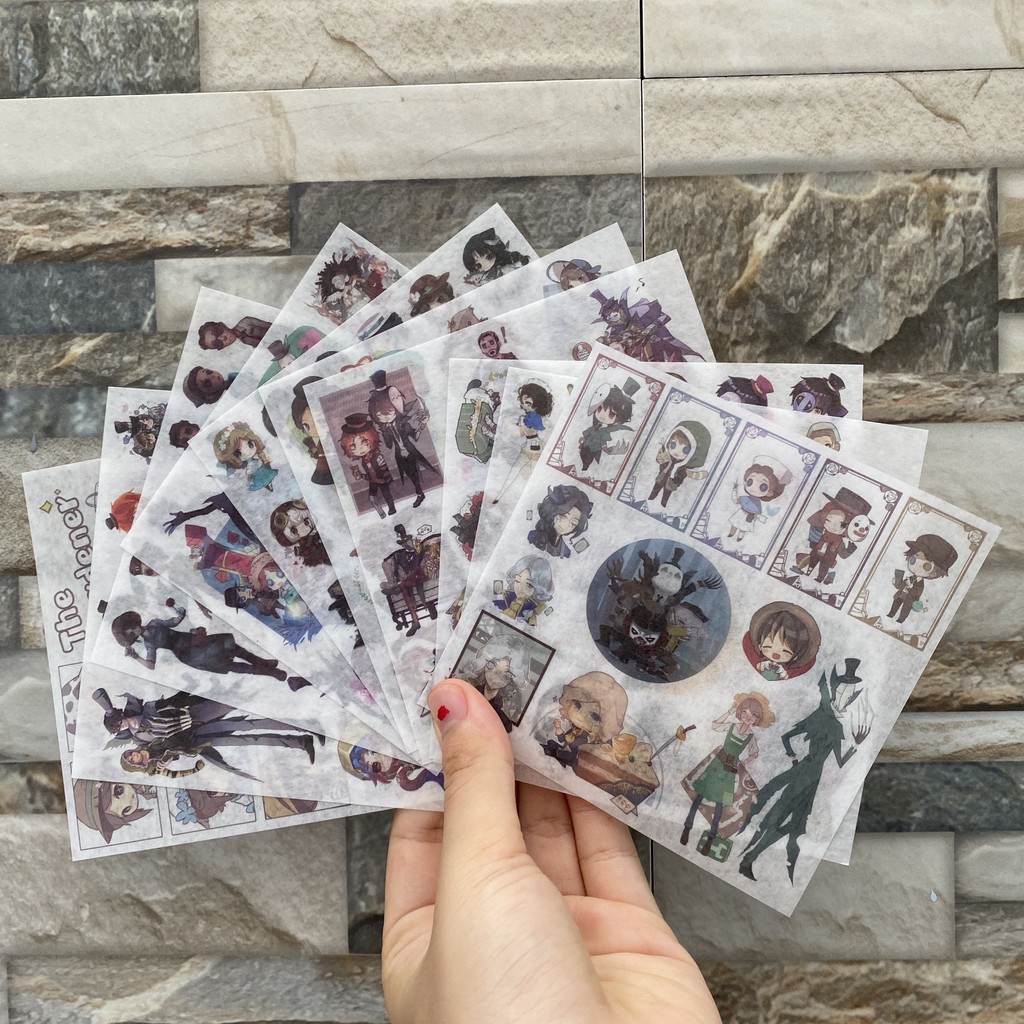 Ảnh dán lẻ tấm sticker Identity V anime chibi dễ thương