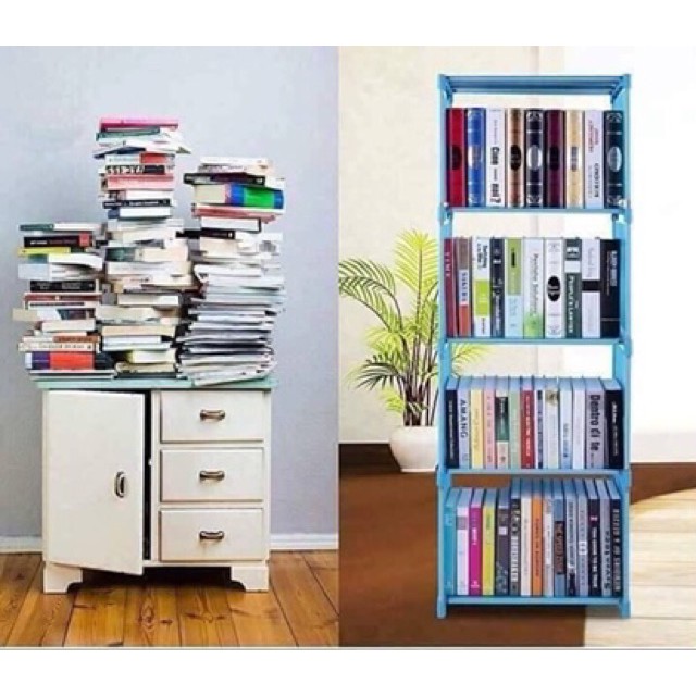 Kệ sách lắp ghép 4 tầng .