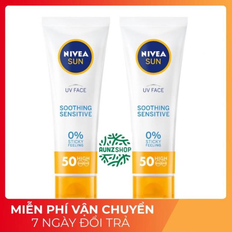 Kem chống nắng Nivea soothing sensitive SPF50+ PA++++ 50ml