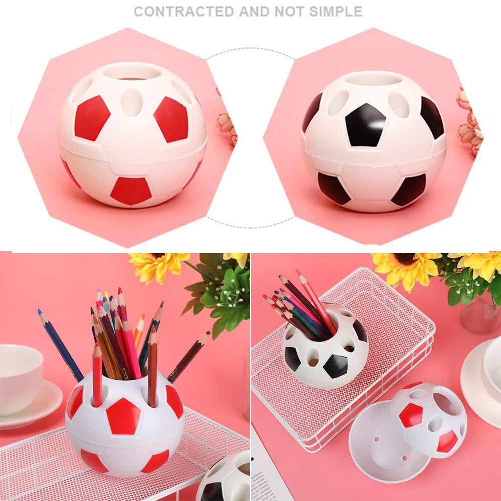PISTA Giá Đỡ Bút Chì / Cọ Trang Điểm Hình Quả Bóng Đá Mini