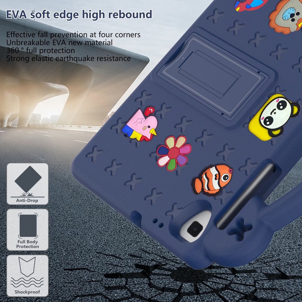 For Lenovo Tab M10 HD 2nd Gen TB-X306X X306F M10 FHD Plus 10.3’’ TB-X606F/X  K10 TB-X6C6 Pattern Kids EVA Shockproof Case With Hand Holder Foldable Bracket Tablet Cover