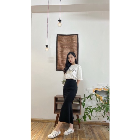 Chân váy đuôi cá dáng dài màu đen phong cách Ulzzang Hàn Quốc tôn dáng cực đỉnh YUNA CV001-CV002
