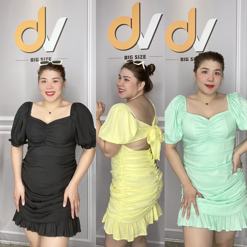 Đầm nhún hở lưng bigsize 60-95kg