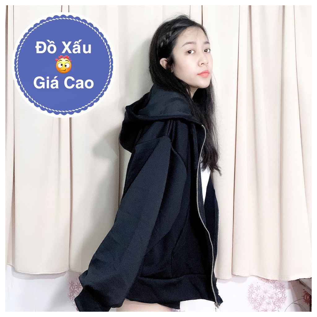 Áo khoác nữ, áo khoác hoodie vải nỉ From Rộng Tay Phồng | BigBuy360 - bigbuy360.vn