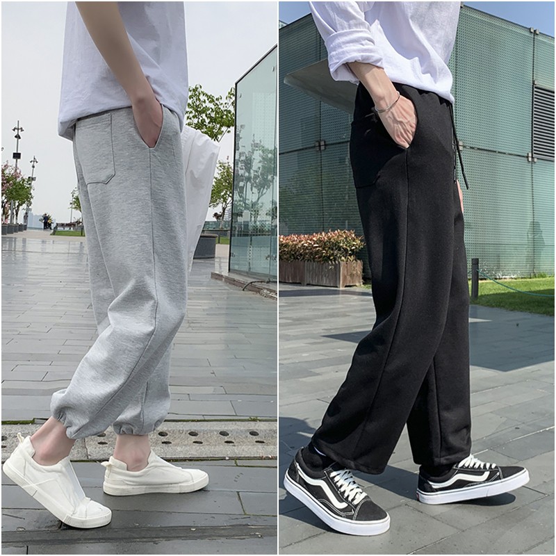 Quần dài ống rộng kiểu dáng thể thao thời trang mùa hè cho nam | BigBuy360 - bigbuy360.vn