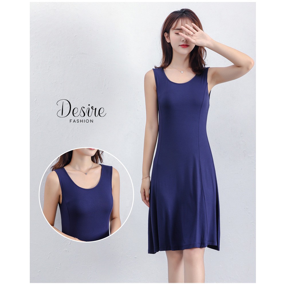 [Video thật] Váy thun cotton sát nách dáng xòe mịn mát mùa hè VNN-0097N | BigBuy360 - bigbuy360.vn