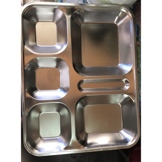 Khay cơm phần 6 ngăn sâu inox cao cấp -