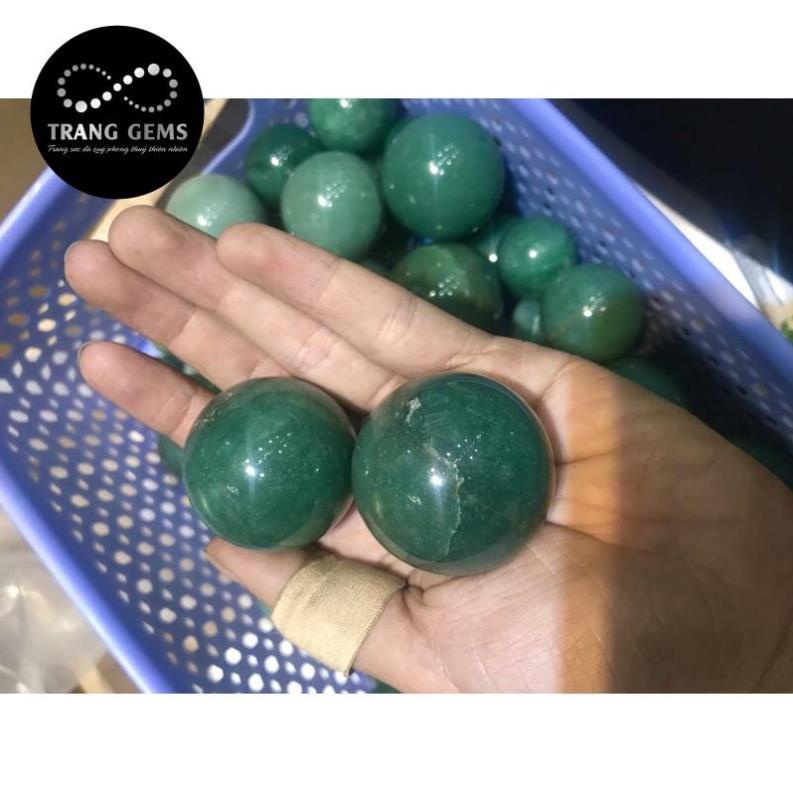 Bi cầu đá Aventurine tư nhiên, đường kính trung bình 3,5 cm