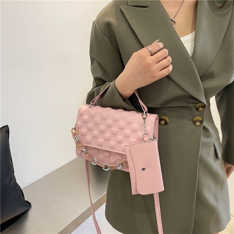 Túi Đeo Chéo Dáng Vuông Nhỏ Đơn Giản Phong Cách Hàn Quốc NB00239