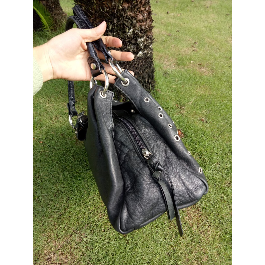 Túi đeo vai Da thật hiệu Barneys New York Second-hand - Đồ Si Bon
