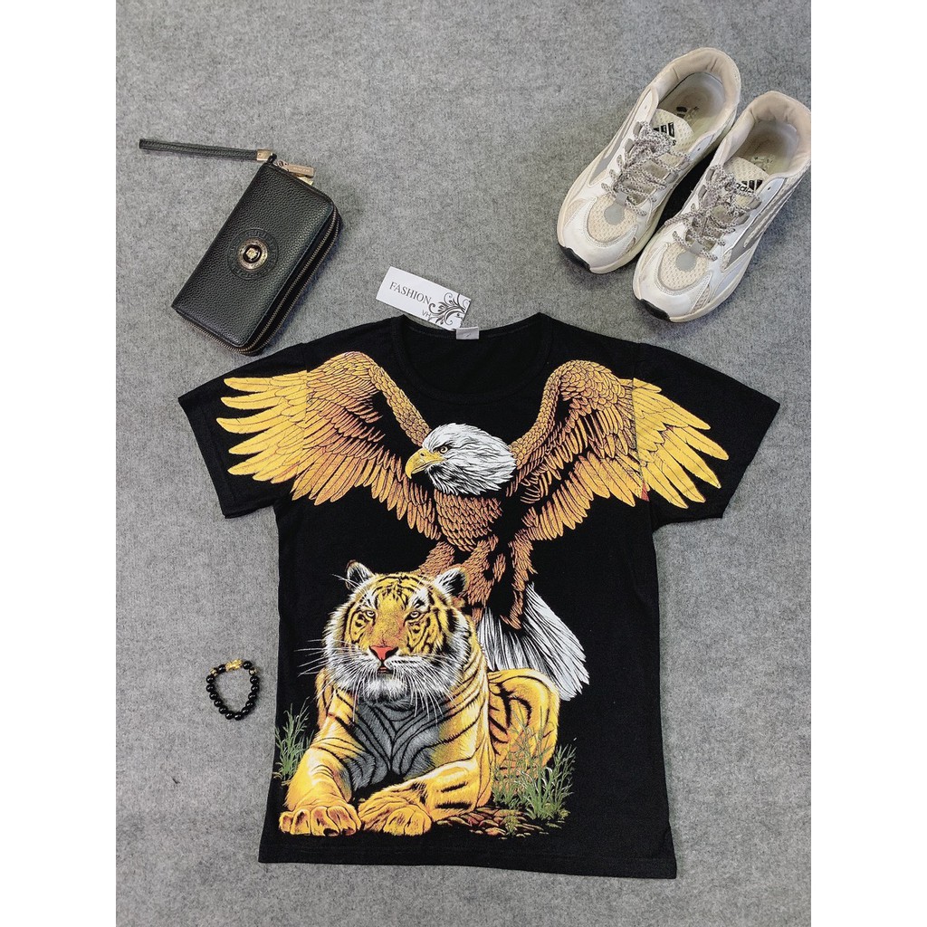 Aó Phông Nam In Hình 3D Hổ Đại Bàng Chất Thun Mát Mẻ - AP02 - Shop VK_Clothes