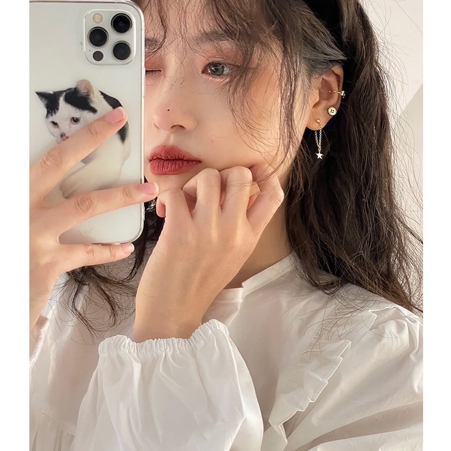 [Augustcloth | AugustJewelry] Bông tai/ Hoa tai hợp kim ngôi sao phong cách Hàn Quốc