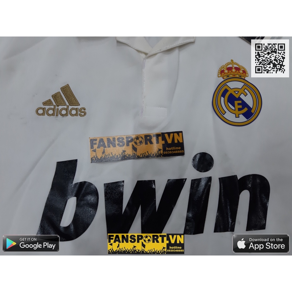 Áo đấu bóng đá Real Madrid 2011 2012 home white shirt jersey M BNWT V13659
