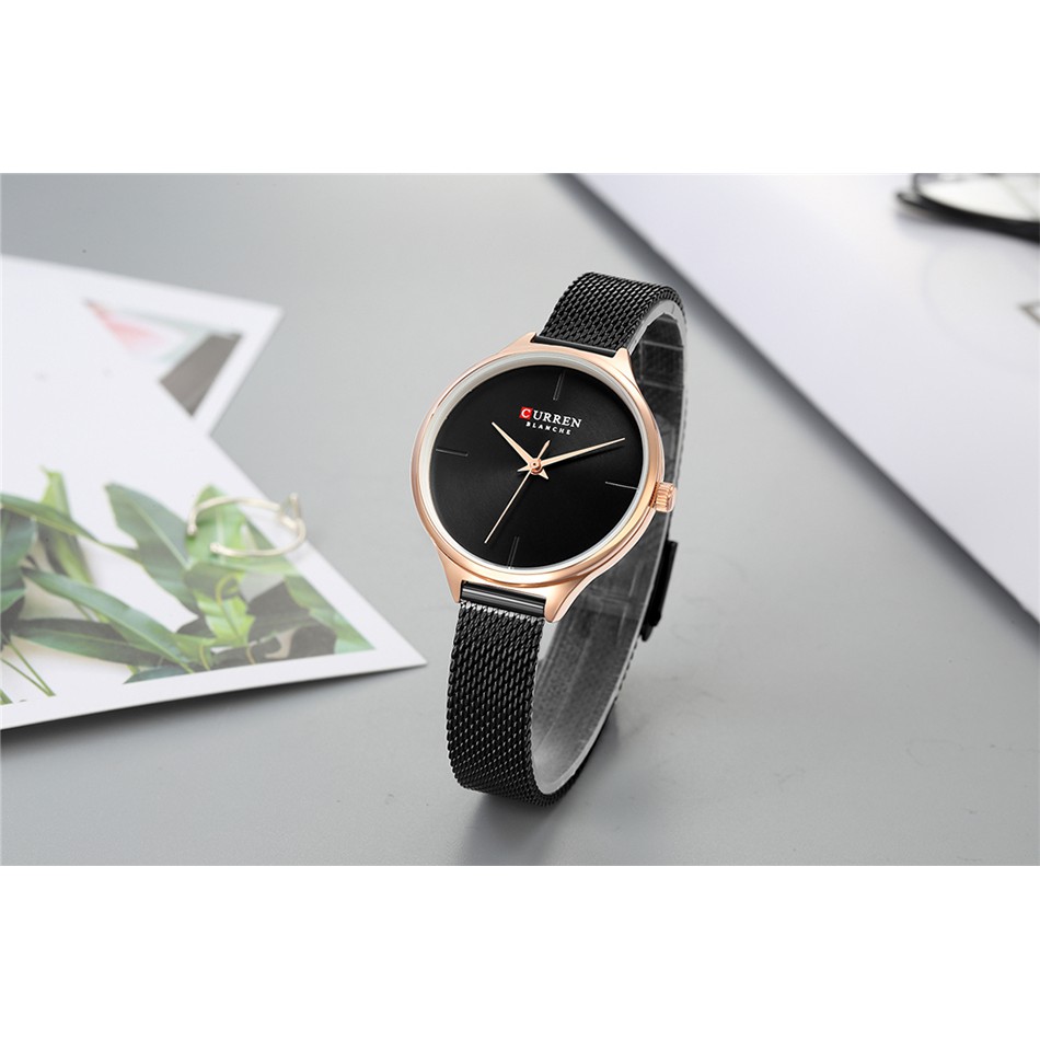 Đồng Hồ Quartz CURREN Dây Da Chống Thấm Nước Bằng Thép Không Gỉ Sang Trọng