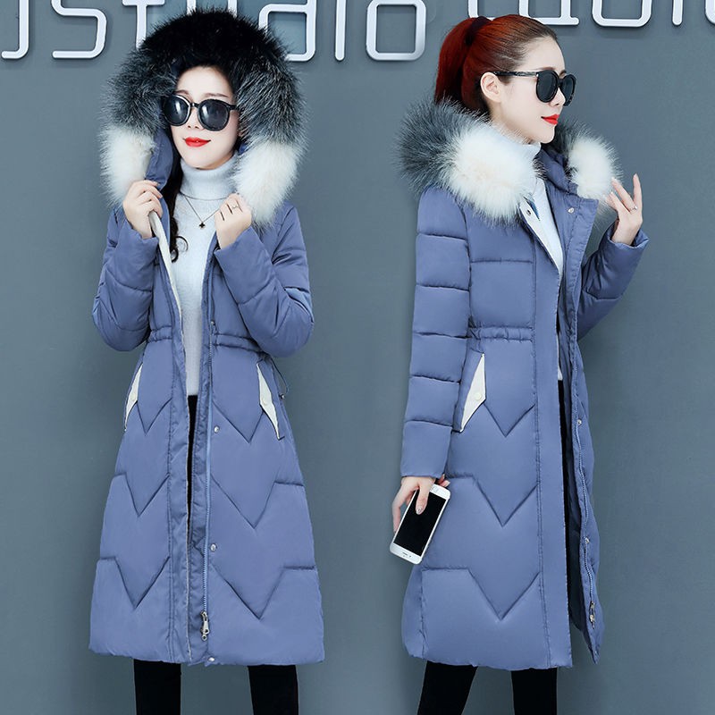 (D356) Áo khoác phao dáng dài mũ lông màu sắc trang nhã kiểu dáng thiết kế thời trang tinh tế cực kỳ ấm áp đón đông sang | BigBuy360 - bigbuy360.vn